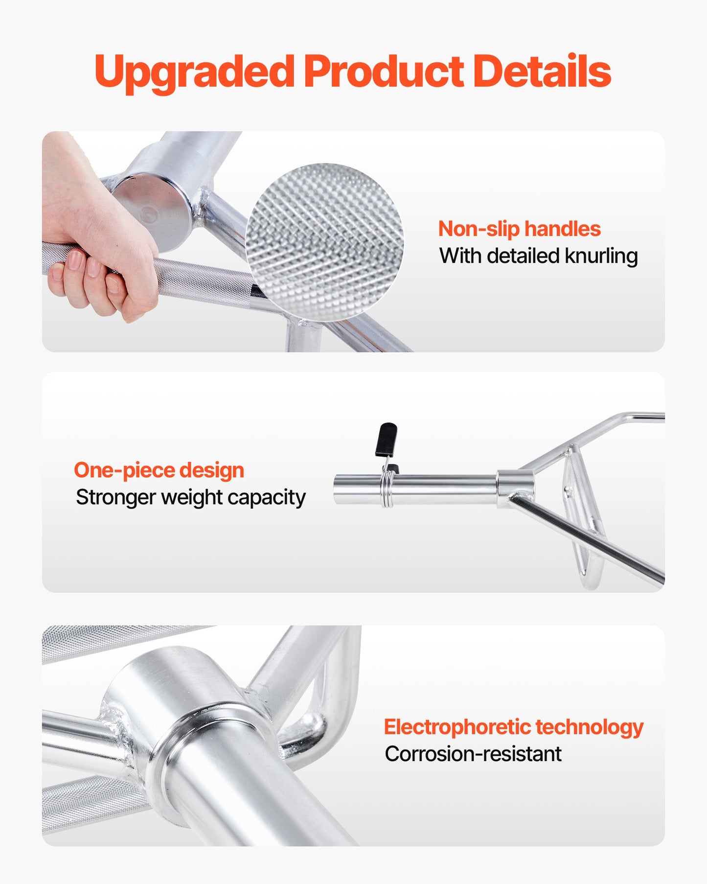 Heavy-Duty 800lb Olympic Hex Trap Bar – Silver Edition