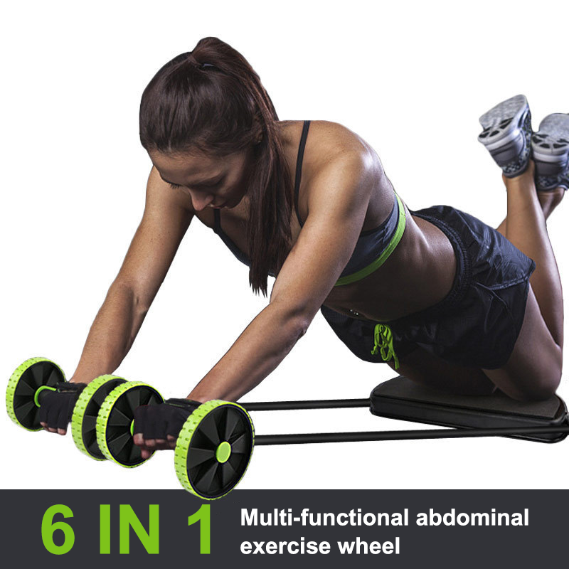 Multi-Function Ab Roller with Twist & Pull Rope
