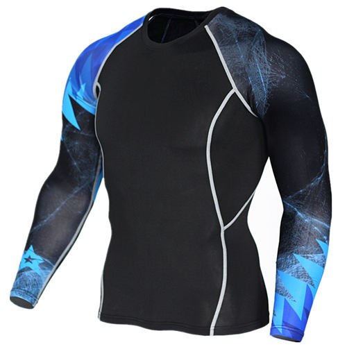Men’s Wolf 3D Compression T‑Shirt – Fitness Running Gym Top