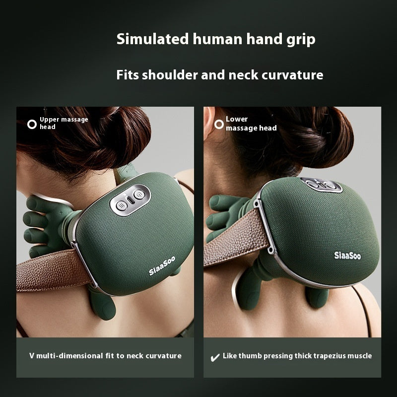 Rechargeable Hand Shoulder Neck Massager – Moss Green