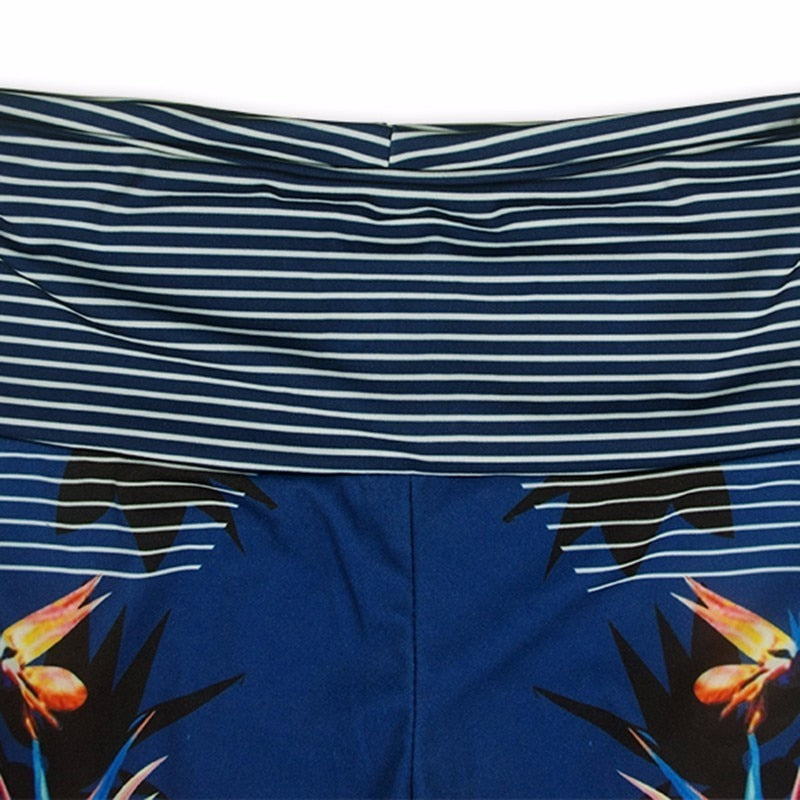 High‑Waisted Stripe Yoga Leggings – Women’s Fitness Pants