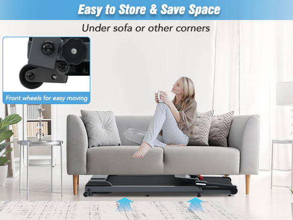 Folding Treadmill 2.5HP with Incline & Bluetooth Speaker