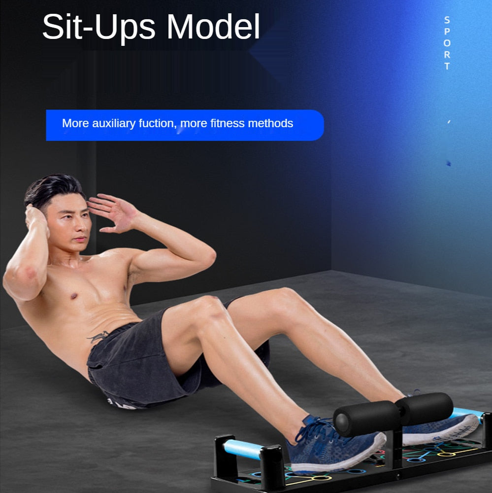 Push-Up Board with Resistance Bands – Home Gym Trainer