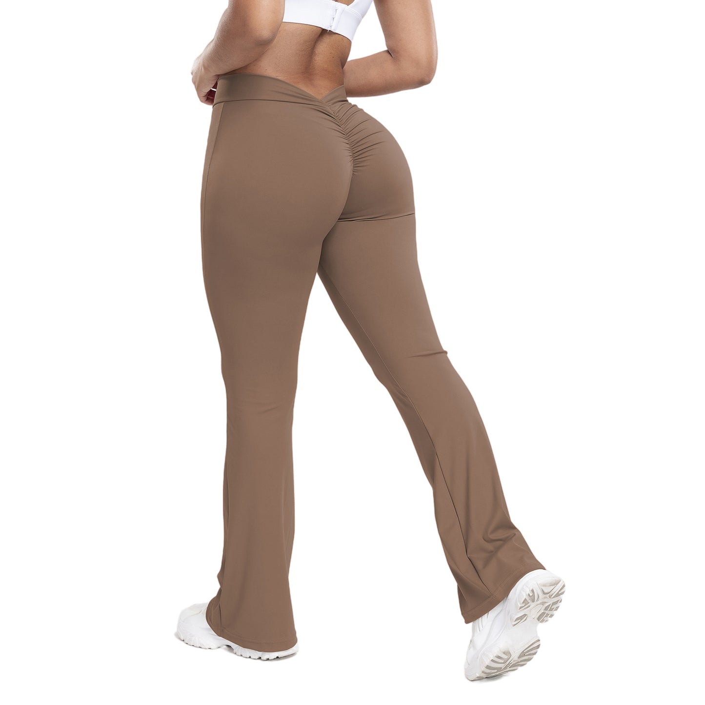 Women’s Peach Trumpet Pants – High Waist Hip‑Lifting Yoga & Fitness Wide‑Leg