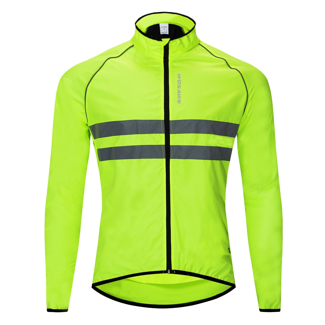 WOSAWE Reflective Cycling Windbreaker – Hooded, Waterproof, Lightweight Sports Jacket