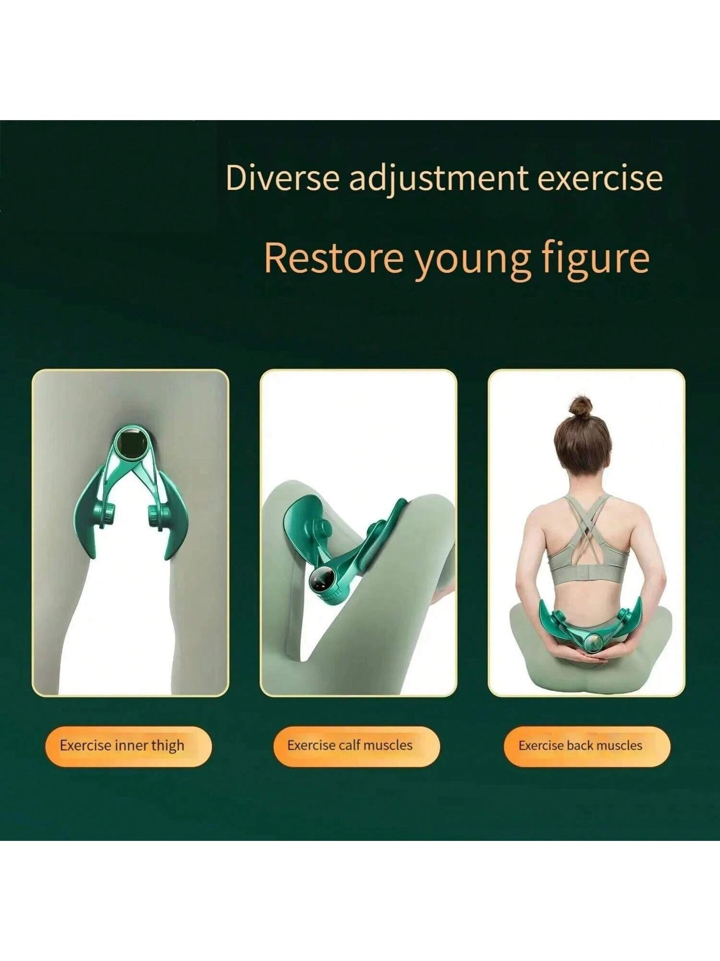 Inner Thigh & Pelvic Floor Trainer – 3 Intensity Levels with LED Counter