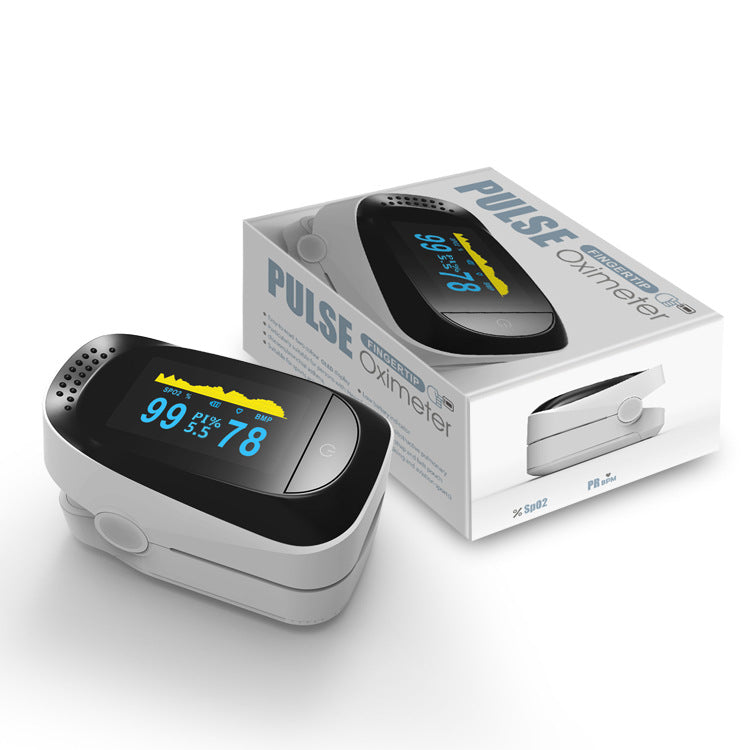 Finger clip type blood oxygen monitor