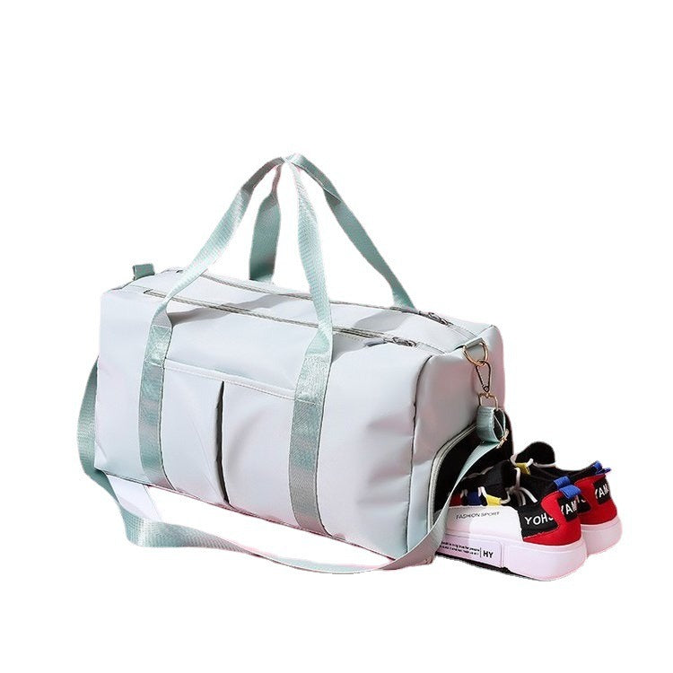 Nylon Gym Duffel Bag with Shoe Compartment