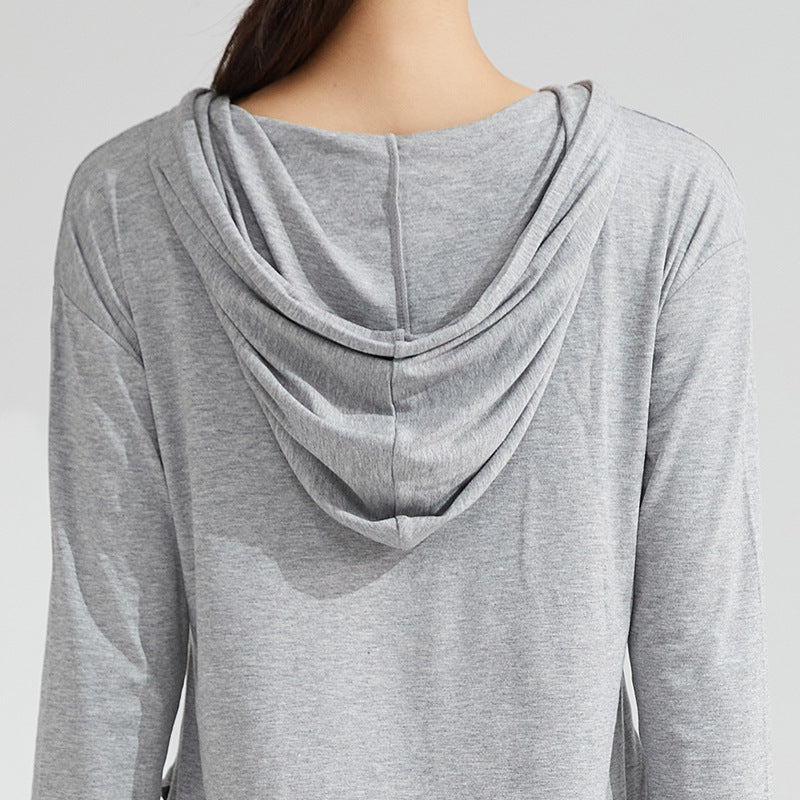 Women’s Fast‑Dry Yoga Hoodie – Long Sleeve Breathable Fitness Top