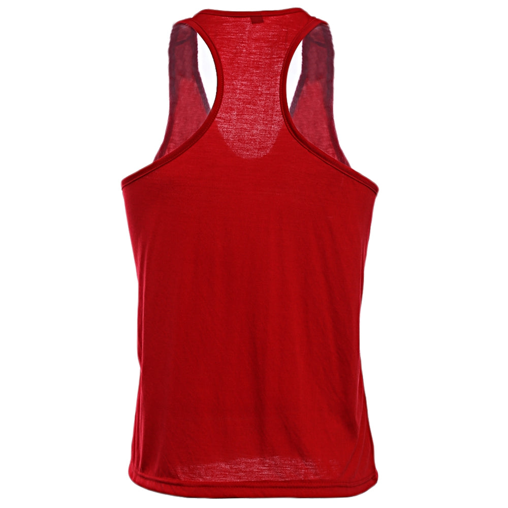 Men’s Racerback Gym Tank – Cotton Blend Scoop Collar