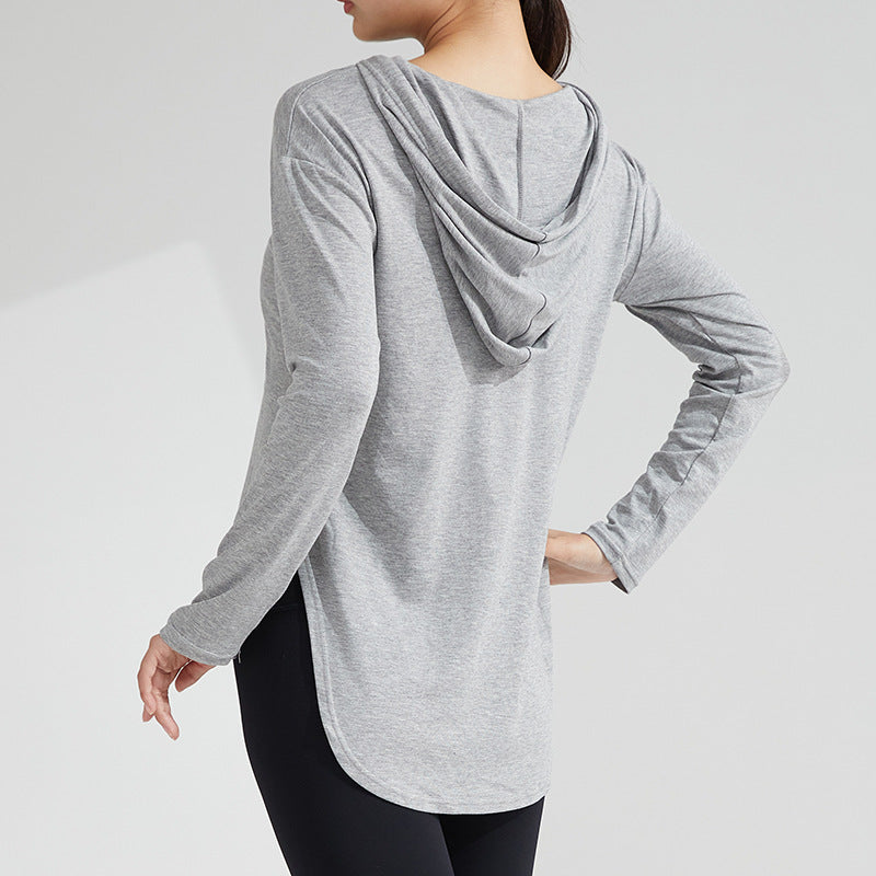 Women’s Fast‑Dry Yoga Hoodie – Long Sleeve Breathable Fitness Top