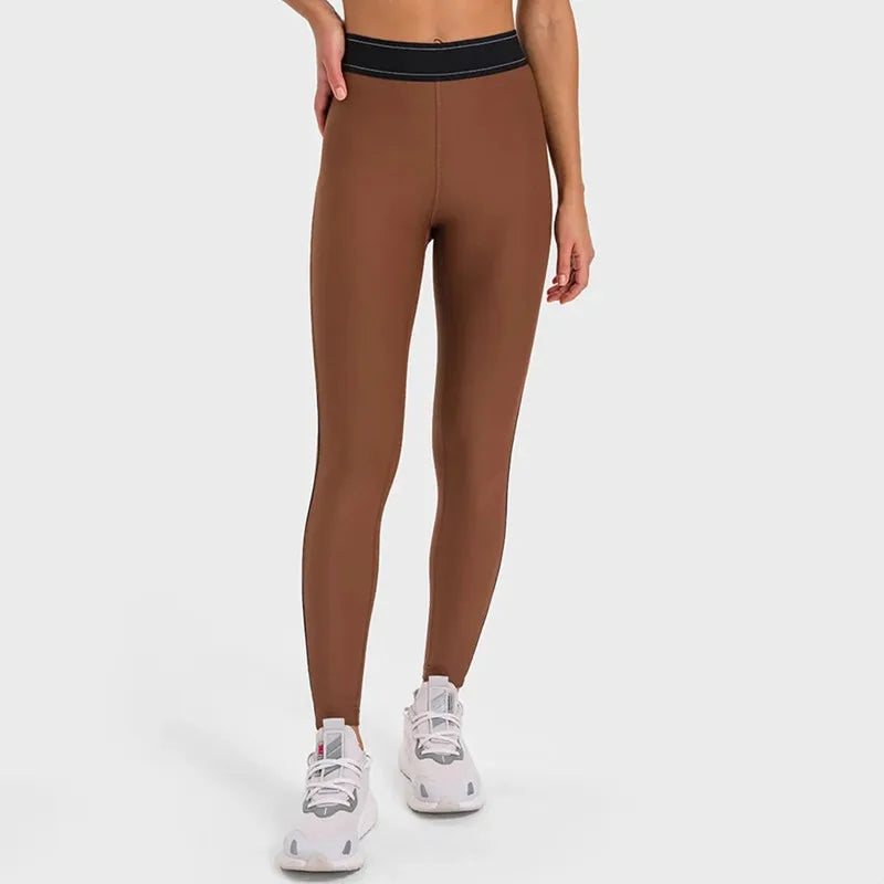 High‑Waisted Lycra Compression Leggings – Women’s Fitness Pants