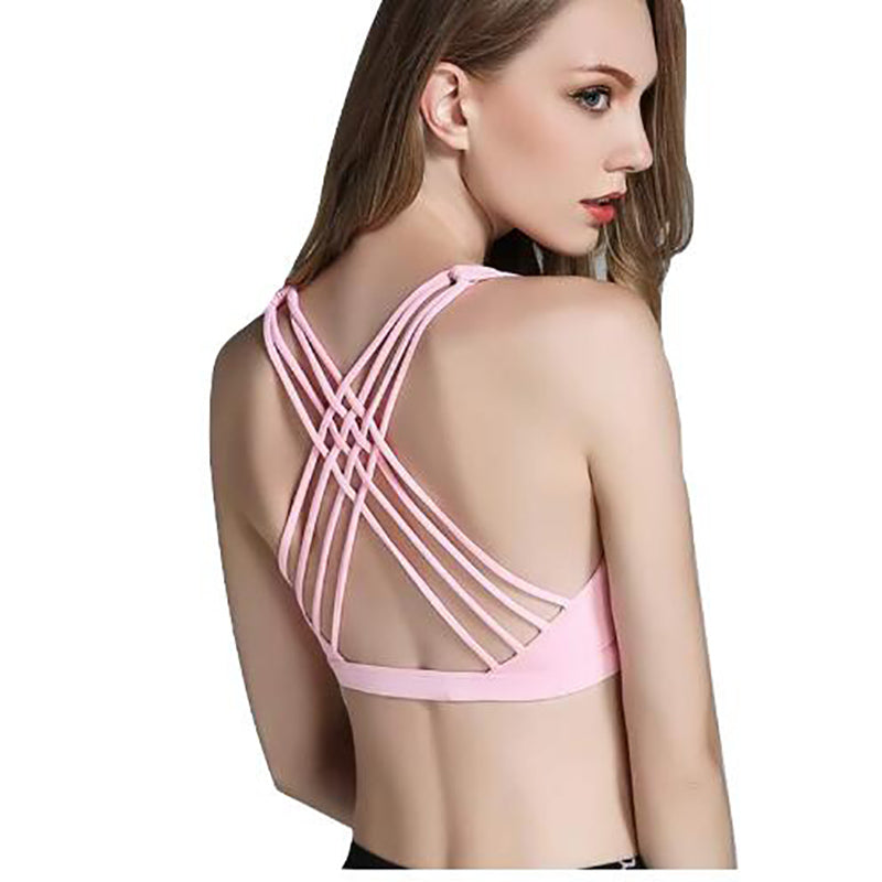 Women Cross Yoga Sports Bra Sport Top Brassiere Fitness Gym