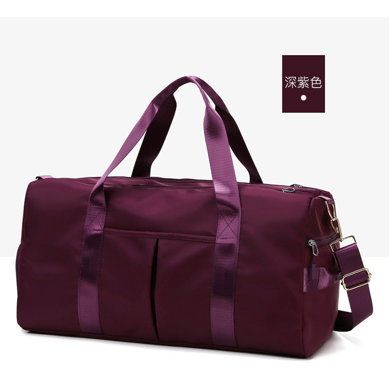 Nylon Gym Duffel Bag with Shoe Compartment