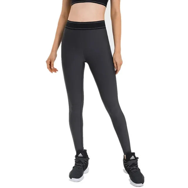 High‑Waisted Lycra Compression Leggings – Women’s Fitness Pants