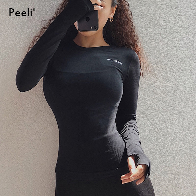 Peeli Women's Long Sleeve Yoga & Fitness Top