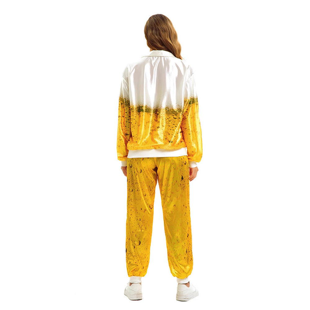 Women’s Two‑Piece Sweater Fleece Set – Long Sleeve Zipper Pant Suit