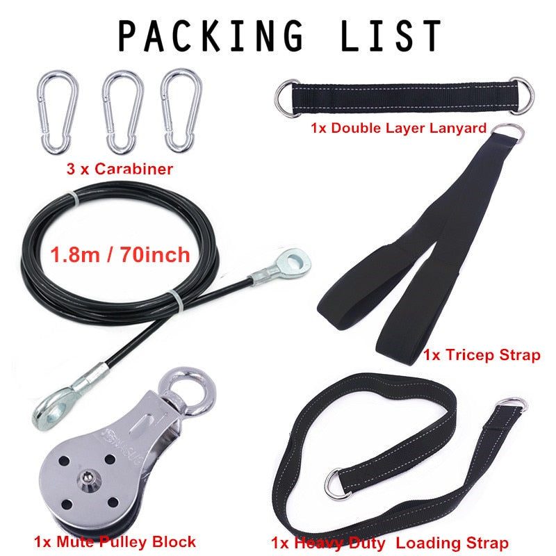 Fitness Pulley Cable Attachment for Biceps & Triceps