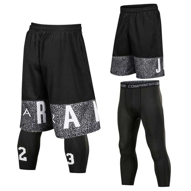 Men’s Quick‑Dry Basketball Set – Shorts + Tights