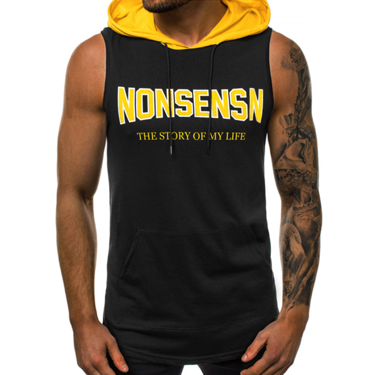 Men's Fitness Stringer Hoodie Tank