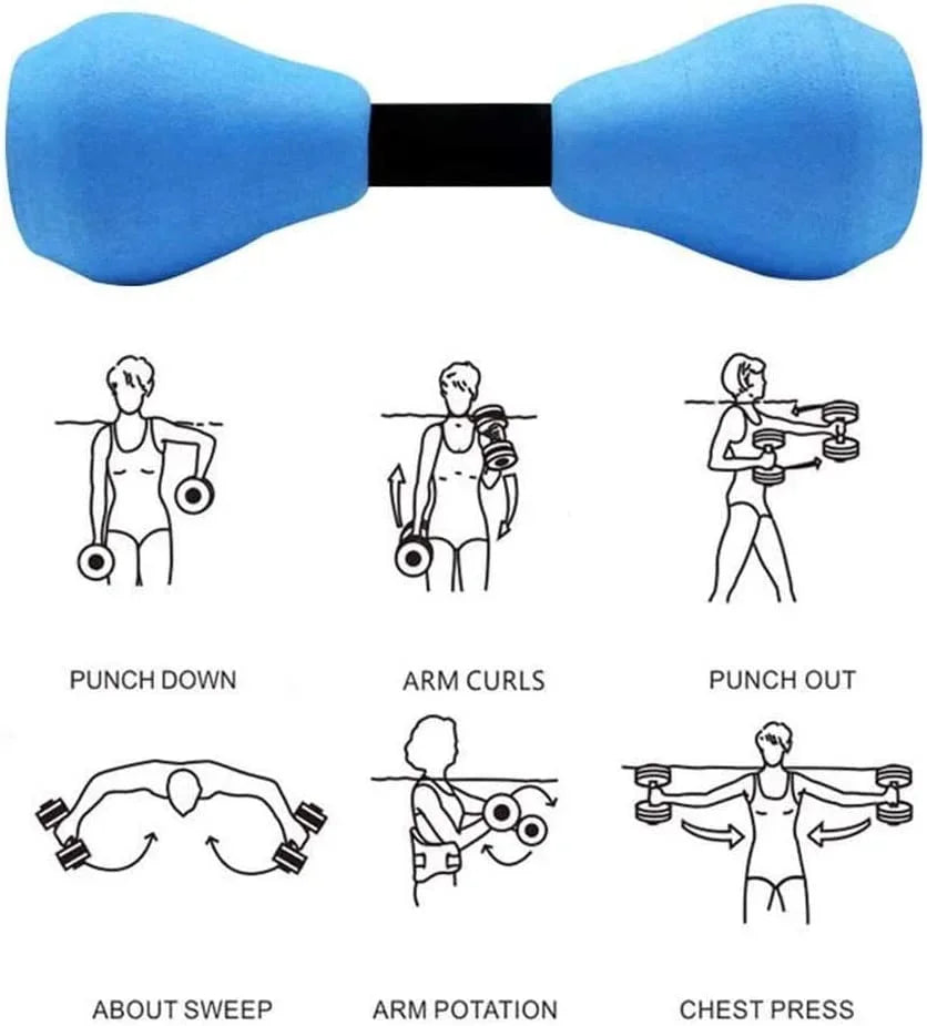 Water Dumbbells – EVA Foam Aquatic Fitness Equipment (27.5 cm))