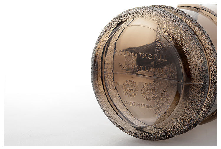 2.2L Dumbbell Sports Water Bottle – PETG Plastic, Gym Jug