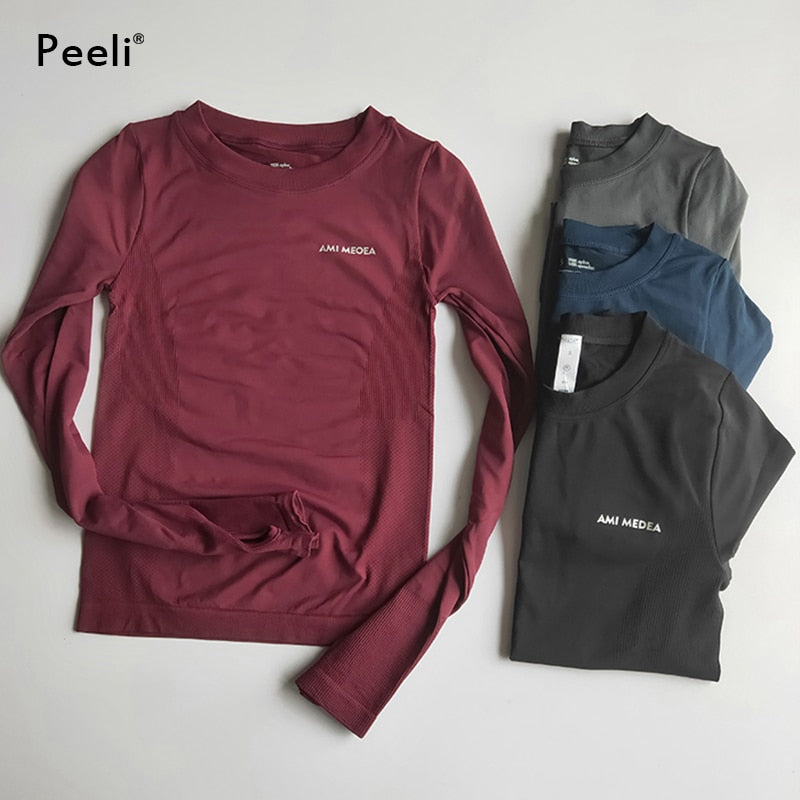 Peeli Women's Long Sleeve Yoga & Fitness Top