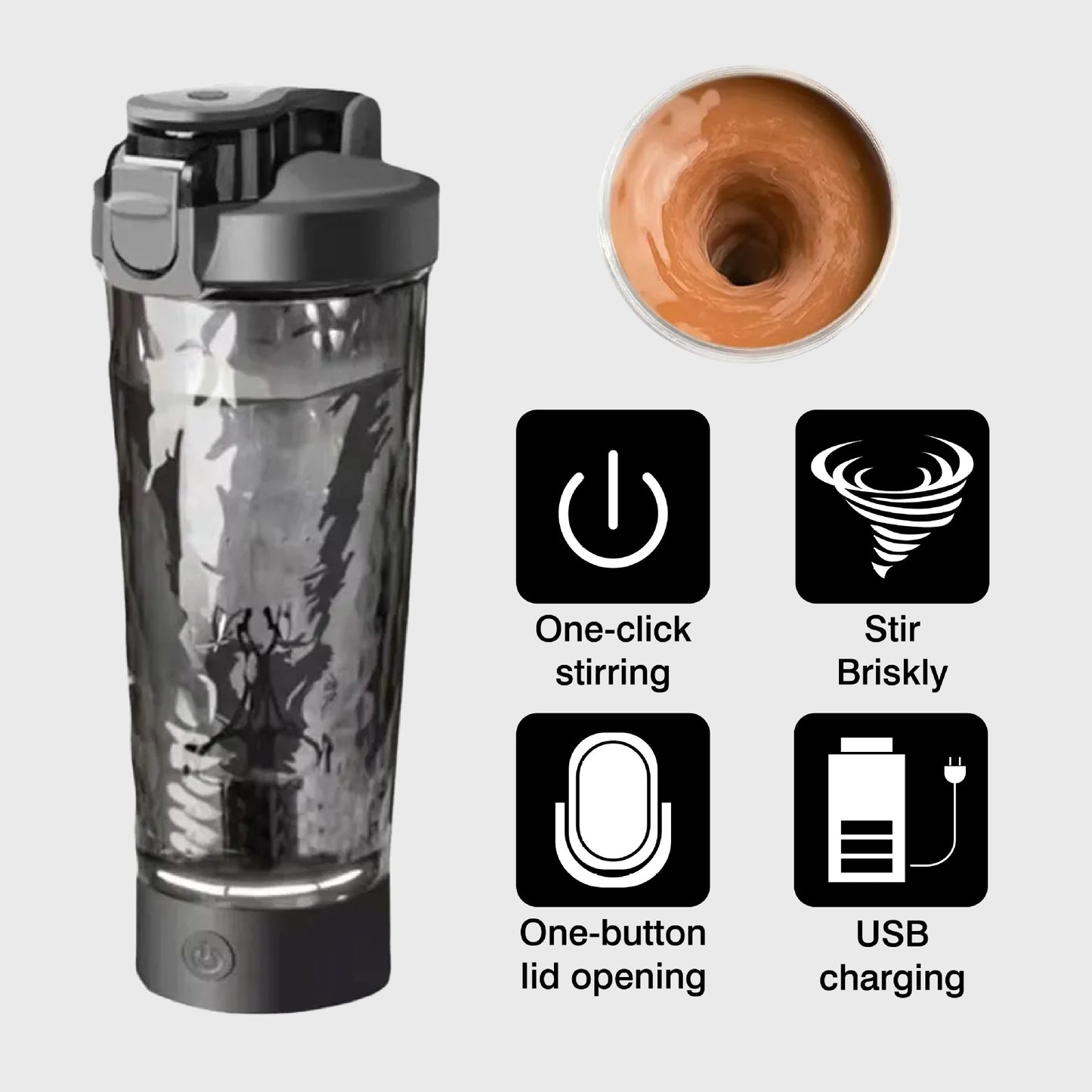 700ml Electric Protein Shaker Cup | Automatic Mixing, Leak-Proof