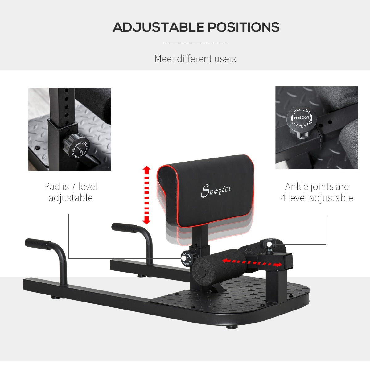 3-in-1 Padded Home Gym Sissy Squat Machine