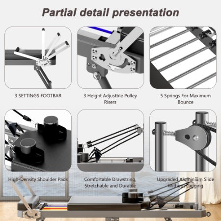 Extra Large Pilates Reformer – Multi‑Functional Home Fitness Equipment (395 lbs Capacity)