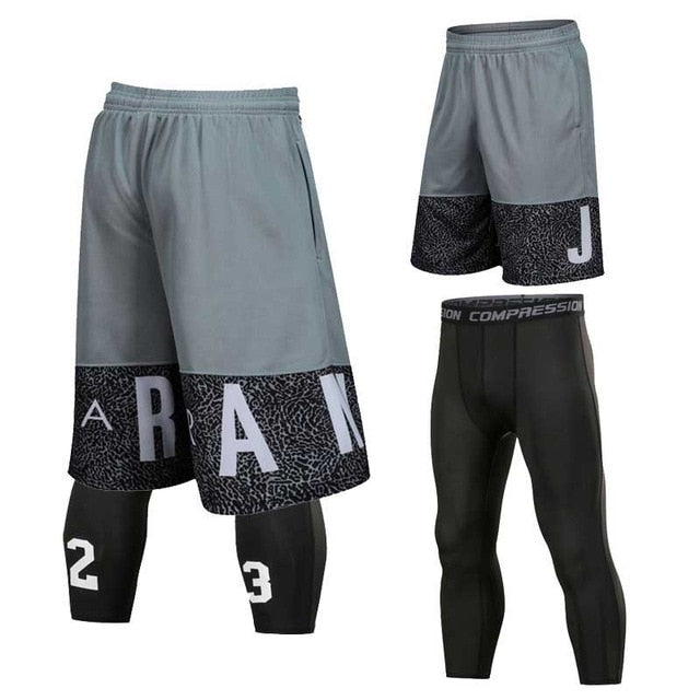 Men’s Quick‑Dry Basketball Set – Shorts + Tights