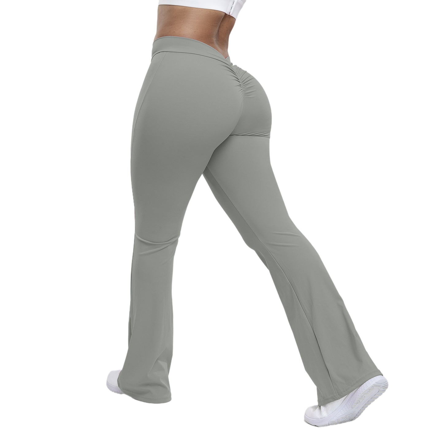 Women’s Peach Trumpet Pants – High Waist Hip‑Lifting Yoga & Fitness Wide‑Leg