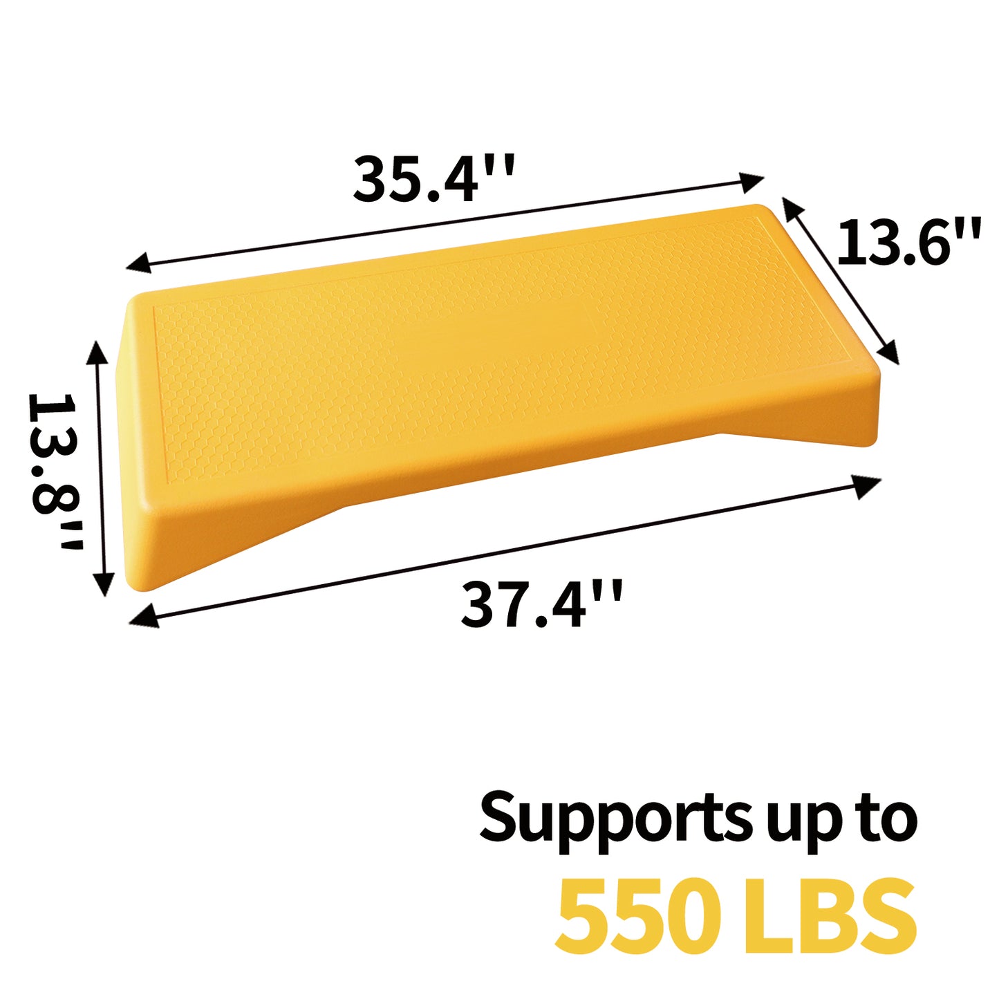 Adjustable Aerobics Step Platform (Yellow)