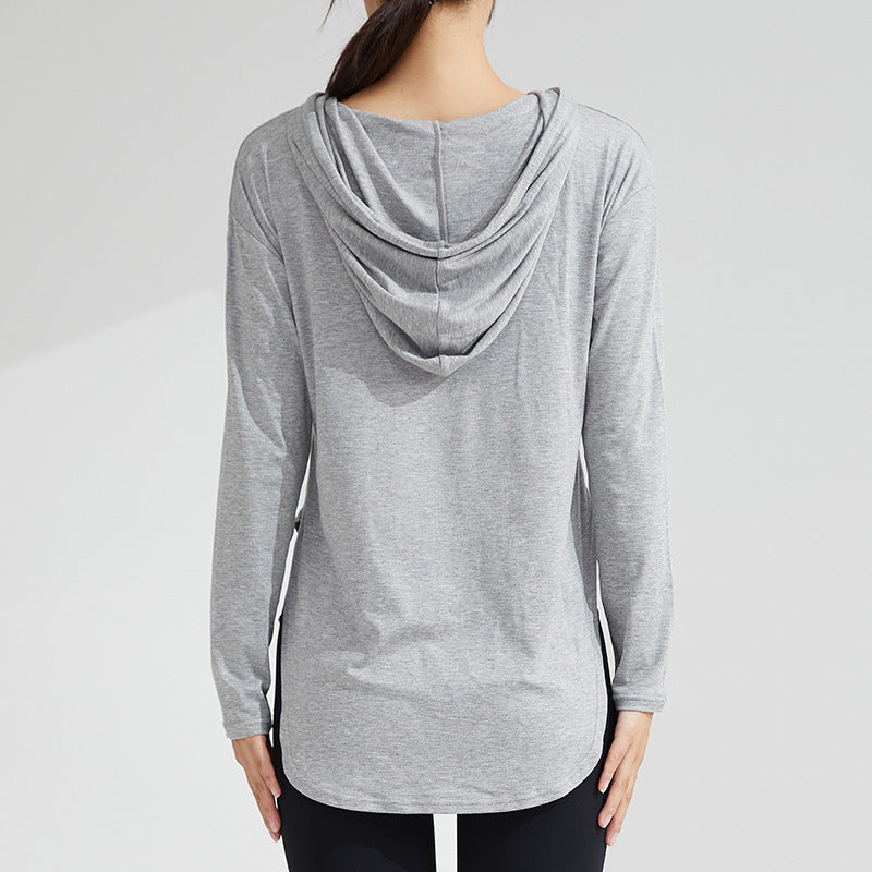Women’s Fast‑Dry Yoga Hoodie – Long Sleeve Breathable Fitness Top