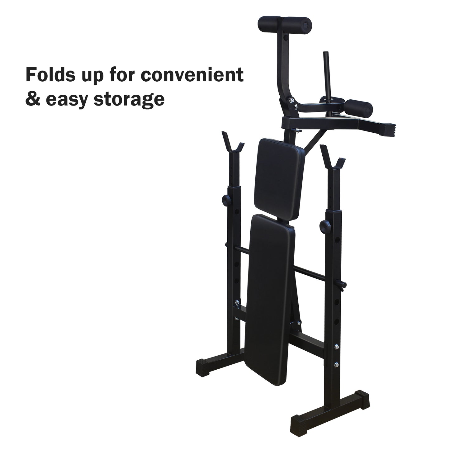 Olympic Weight Bench with Squat Rack – Home Gym Set