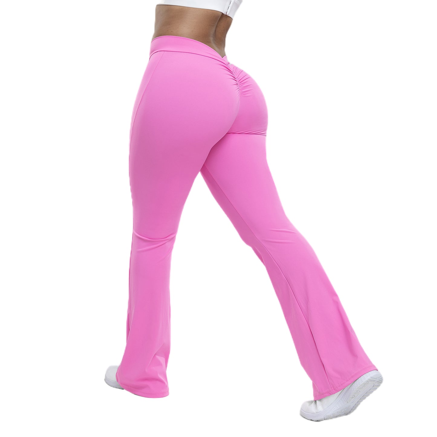 Women’s Peach Trumpet Pants – High Waist Hip‑Lifting Yoga & Fitness Wide‑Leg