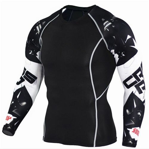 Men’s Wolf 3D Compression T‑Shirt – Fitness Running Gym Top