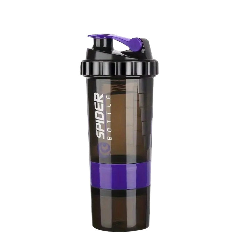 500ml Protein Shaker Cup | 3-Layer Leak-Proof Mixing Bottle with Storage