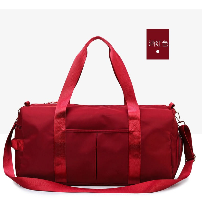 Nylon Gym Duffel Bag with Shoe Compartment