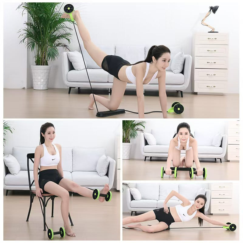 Multi-Function Ab Roller with Twist & Pull Rope