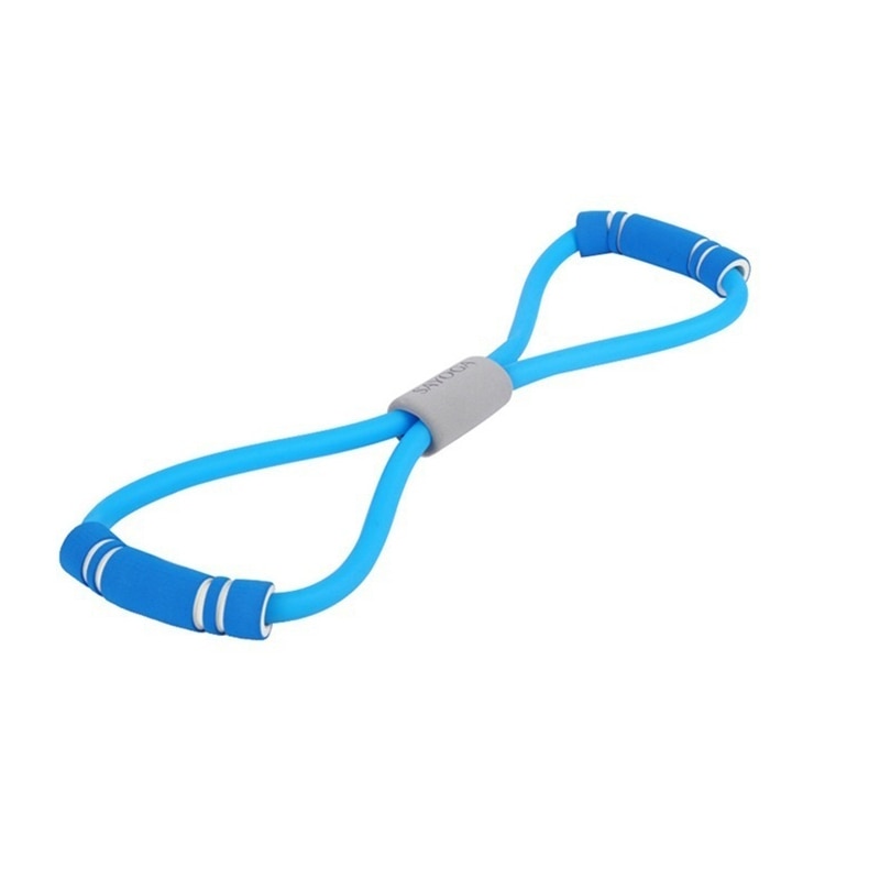 Yoga Gum Resistance Band – 8‑Word Chest Expander Rope for Fitness & Muscle Training