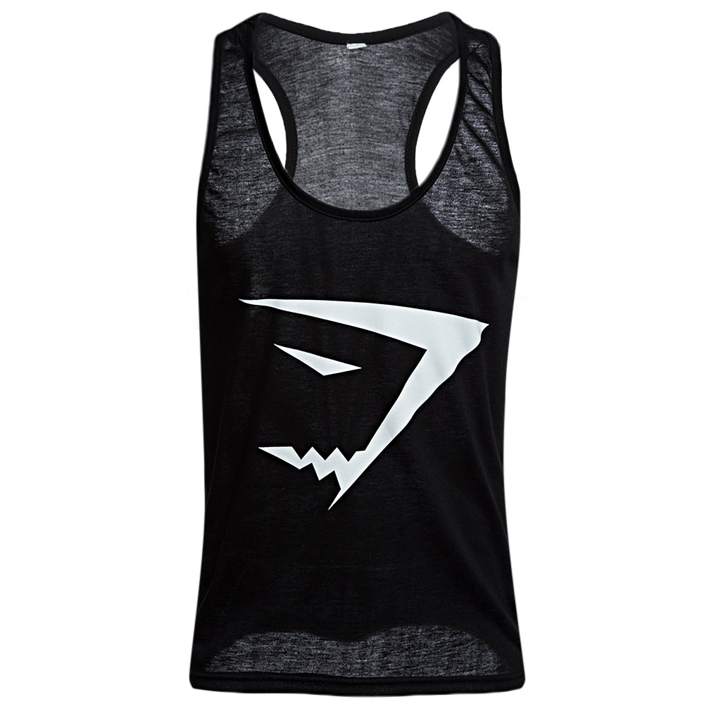 Men’s Racerback Gym Tank – Cotton Blend Scoop Collar