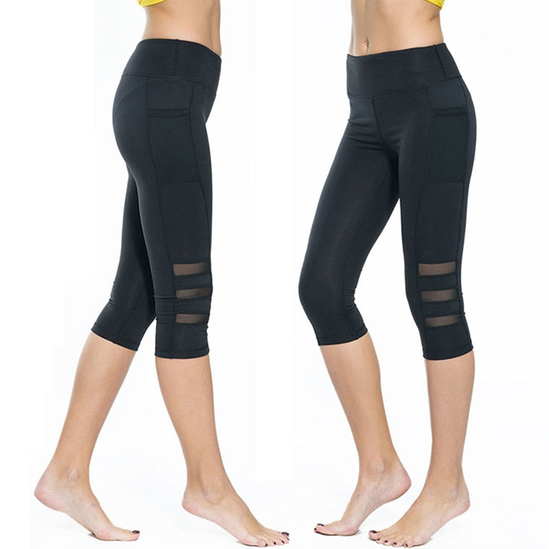 Women’s High‑Waisted Capri Yoga Leggings – Calf Length
