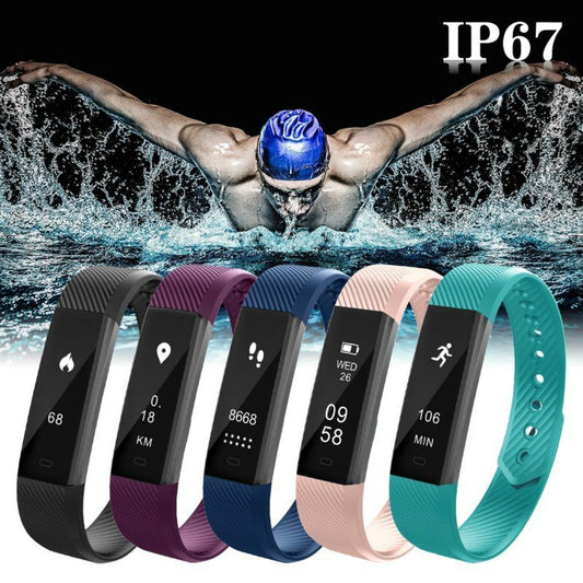 ID115 Smart Bracelet Fitness Tracker Waterproof Sleep Monitor Pedometer Wristband