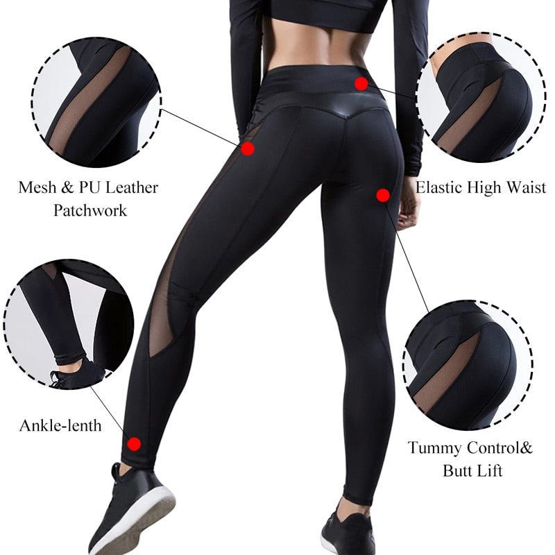 Women’s High‑Waist Yoga Pants – Seamless Push‑Up Leggings