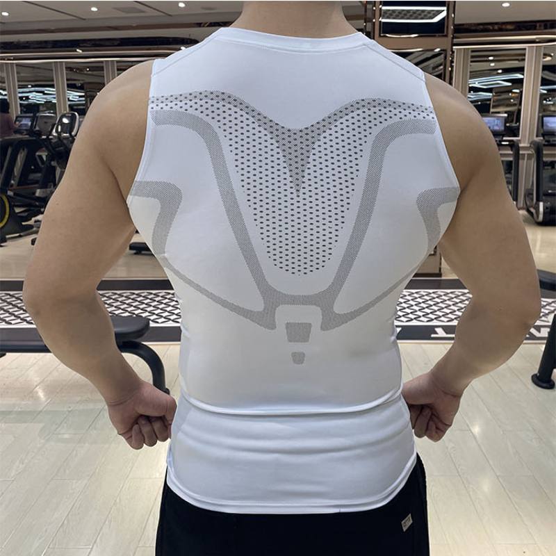 Men’s Quick Dry Sleeveless Vest – Breathable Polyester Running & Fitness Top