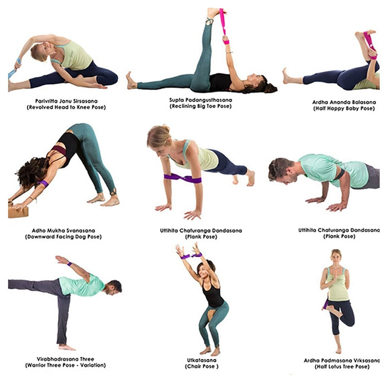 Yoga Stretch Strap - 8-Loop Training & Fitness Belt