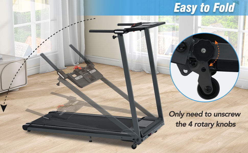 Folding Treadmill 2.5HP with Incline & Bluetooth Speaker