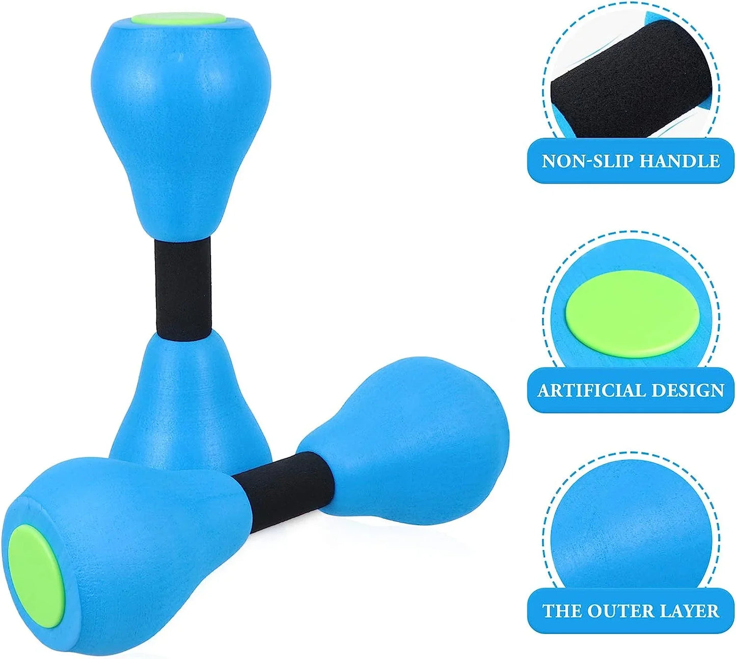 Water Dumbbells – EVA Foam Aquatic Fitness Equipment (27.5 cm))