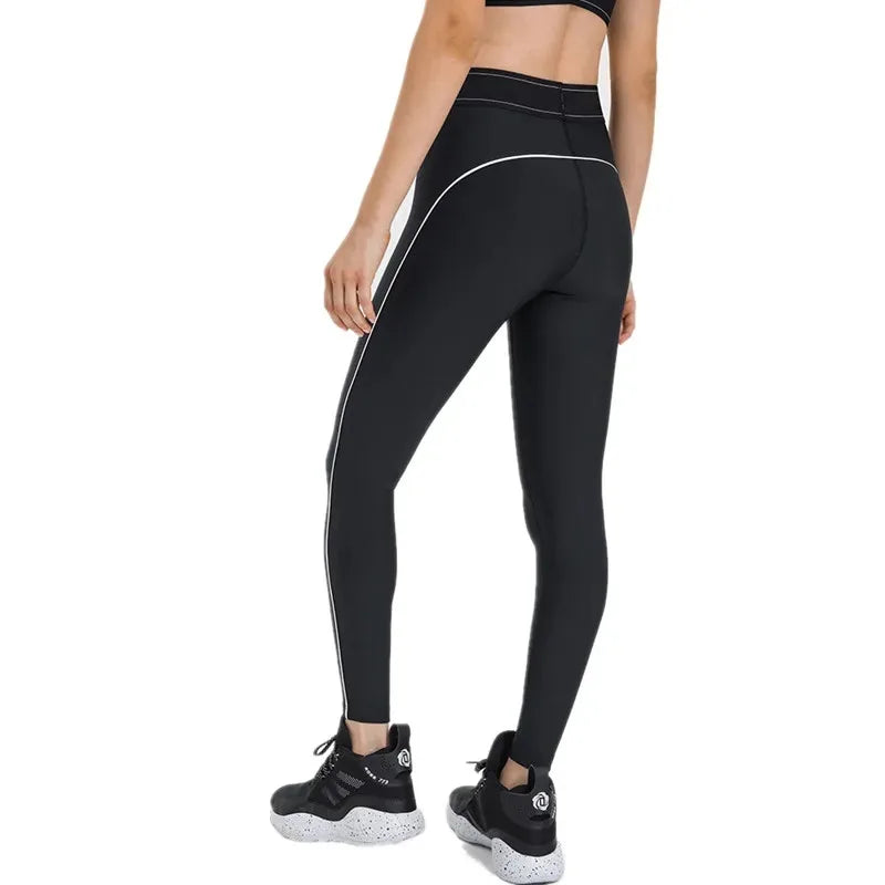 High‑Waisted Lycra Compression Leggings – Women’s Fitness Pants